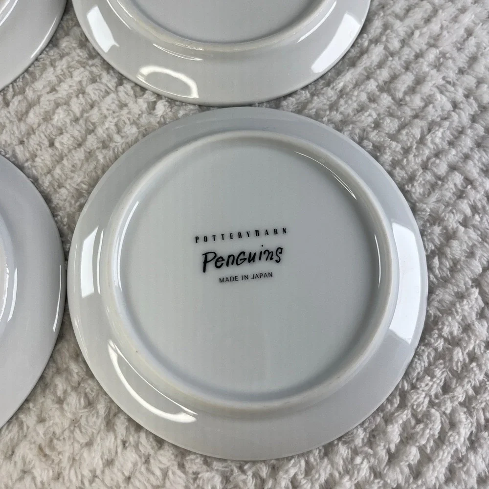 Pottery Barn Penguins Coasters Set of 8 Whimsical‎ Party Holiday Japan